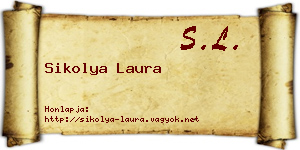 Sikolya Laura névjegykártya